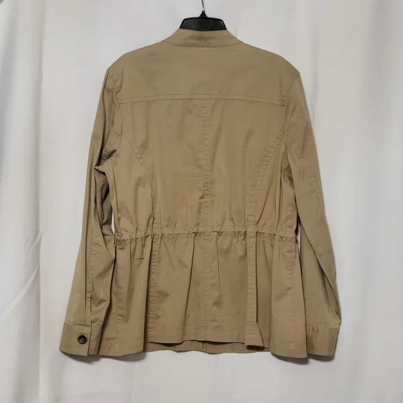 Style & Co Women's Tan Bejeweled Utility Jacket/Coat Size Large EUC - Picture 10 of 10